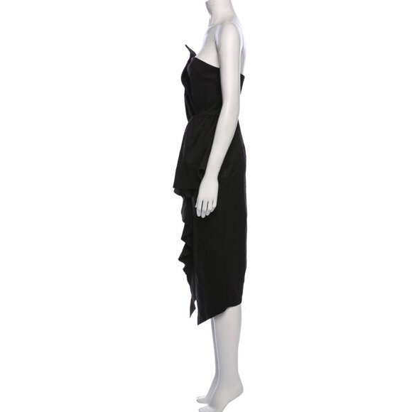 Elliatt Reception Cascade Ruffle Strapless Midi Length Dress | Size XS - Picture 6 of 14